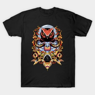 astronaut owl illustration T-Shirt